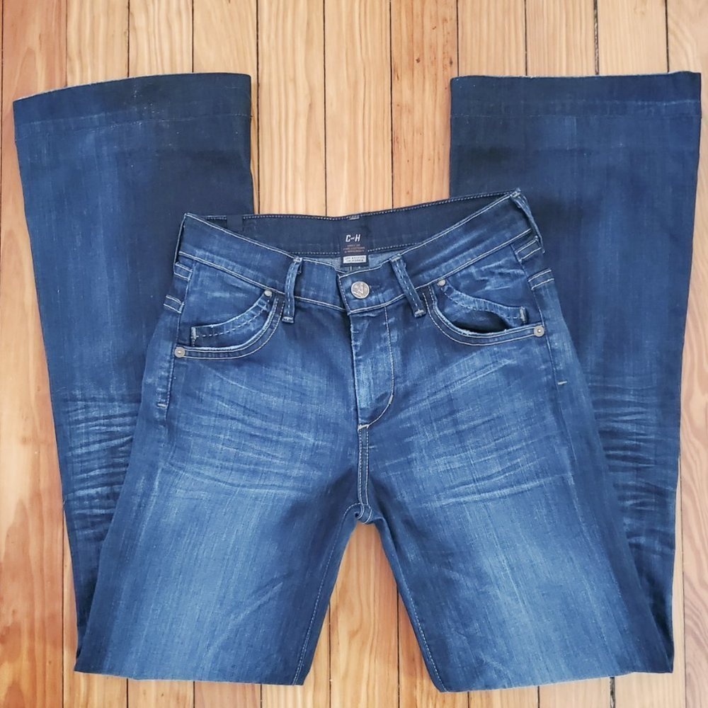Citizens Of Humanity (CoH) Dark Wash Flares Sz 25